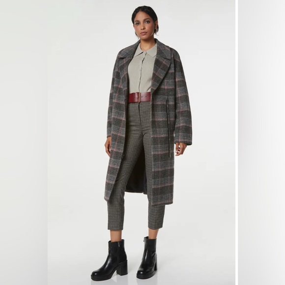 Andrew Marc Casma Plaid Wool Blend Coat size M - Picture 3 of 8